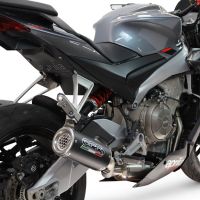 GPR exhaust compatible with Aprilia TUONO 660 2025-2026, M3 Black Titanium, Racing full system exhaust, including removable db killer 
