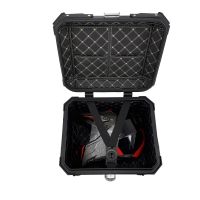 Top case GPR TECH compatible with  Hero Xpulse 200 BS6 4V 2021/2024 E5 GPR TECH Top case in aluminum, black color with specific plate included Capacity 26 LT.
