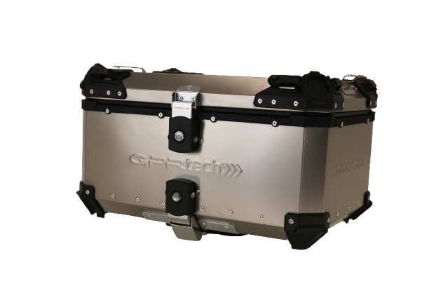 GPR TECH TOP CASE ALPI-TECH 55 LT Top case in Titanium , Titanium Natural color with universal plate included Capacity 55 LT.