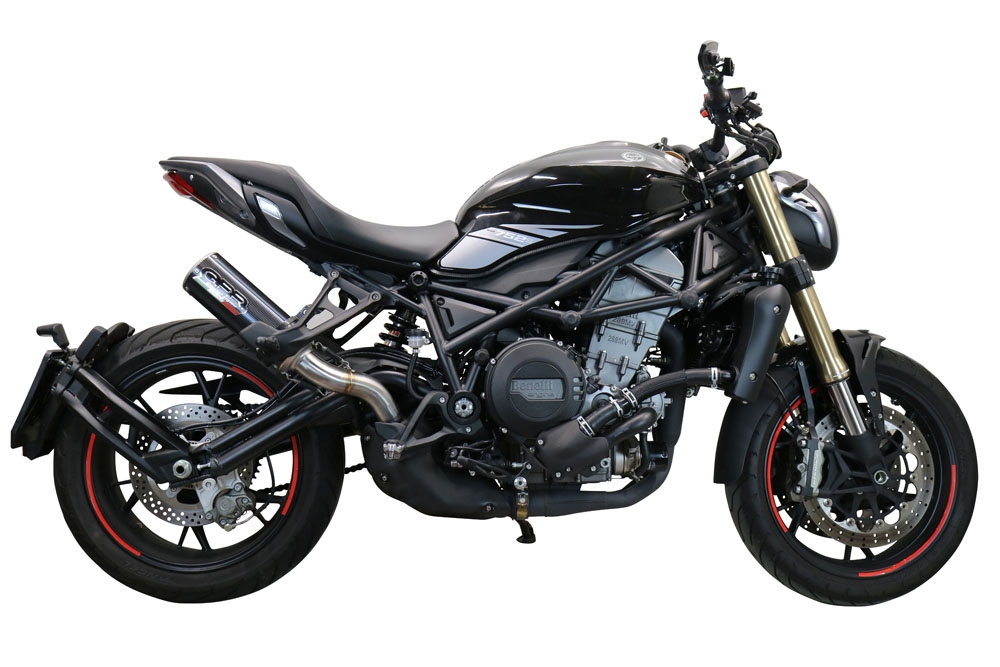 Esapament GPR compatibil cu Benelli 752 S 2019 Evacuare slip-on omologata, inclusiv db killer detașabil și cot de legătură,M3 Poppy 
