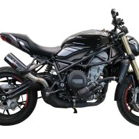 Esapament GPR compatibil cu Benelli 752 S 2019 Evacuare slip-on omologata, inclusiv db killer detașabil și cot de legătură,M3 Poppy 