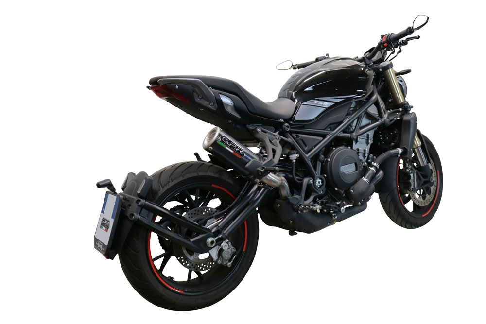 Esapament GPR compatibil cu Benelli 752 S 2019 Evacuare slip-on omologata, inclusiv db killer detașabil și cot de legătură,M3 Poppy 