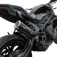 Esapament GPR compatibil cu Benelli 752 S 2019 Evacuare slip-on omologata, inclusiv db killer detașabil și cot de legătură,M3 Poppy 