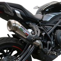 Esapament GPR compatibil cu Benelli 752 S 2019 Evacuare slip-on omologata, inclusiv db killer detașabil și cot de legătură,Powercone Evo