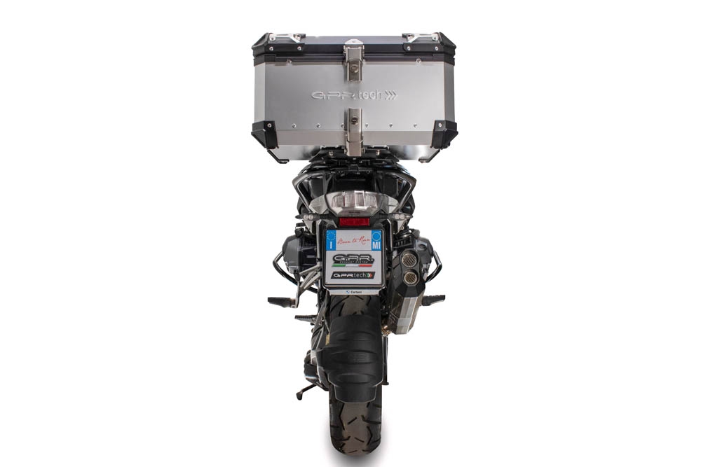 Top case GPR TECH compatible with  Bmw R 1250 Gs 2021/2024 e5 GPR TECH Top case in aluminum, silver color with specific plate included Capacity 55 LT.