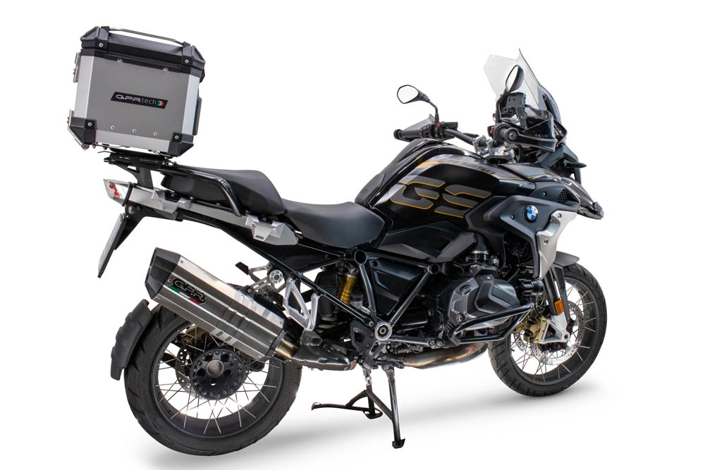 Top case GPR TECH  Bmw R 1250 Gs 2019/2020 e4 Zilver Topcase din aluminiu, culoare argintie, cu placă specifică inclusă Capacitate 35 litri.