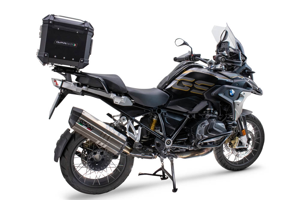 Top case GPR TECH compatible with  Bmw R 1250 Gs 2021/2024 e5 GPR TECH Top case in aluminum, black color with specific plate included Capacity 35 LT.