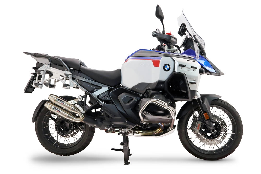 GPR exhaust compatible with Bmw R 1300 GS Adventure 2024-2026, Deeptone Duplex, Dual Homologated legal slip-on exhaust including removable db killers and link pipes 