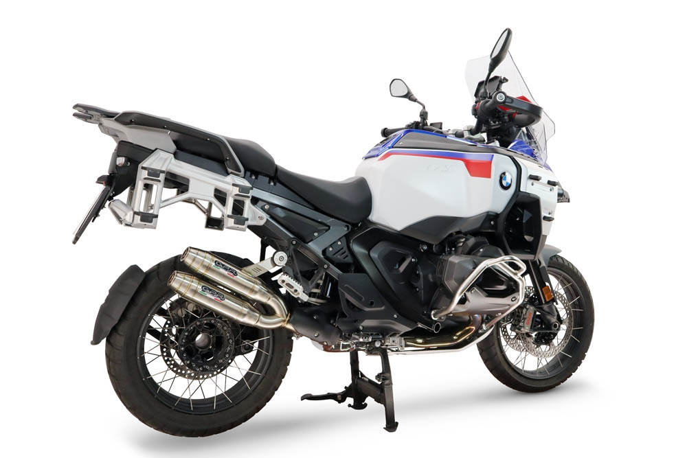 GPR exhaust compatible with Bmw R 1300 GS Adventure 2024-2026, Deeptone Duplex, Dual Homologated legal slip-on exhaust including removable db killers and link pipes 