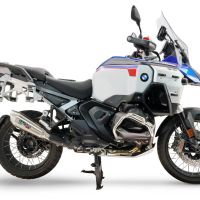 GPR exhaust compatible with Bmw R 1300 GS Adventure 2024-2026, GP-Revo Titanium, Homologated legal slip-on exhaust including removable db killer and link pipe 