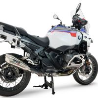 GPR exhaust compatible with Bmw R 1300 GS Adventure 2024-2026, GP-Revo Titanium, Homologated legal slip-on exhaust including removable db killer and link pipe 
