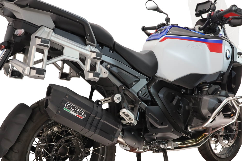 Esapament GPR compatibil cu Bmw R 1300 GS Adventure 2024 Evacuare slip-on omologata, inclusiv db killer detașabil și cot de legătură,Hyper Sonic Black Titanium