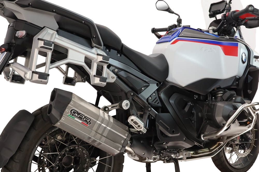 Esapament GPR compatibil cu Bmw R 1300 GS Adventure 2024 Evacuare slip-on omologata, inclusiv db killer detașabil și conductă de legătură,Hyper Sonic Titanium