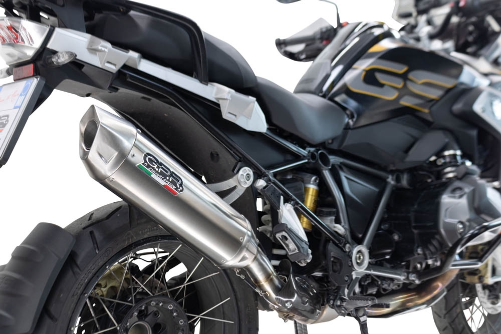 Esapament GPR compatibil cu Bmw R 1250 Gs -Adventure 2021 Evacuare slip-on omologata, inclusiv db killer detașabil și cot de legătură,Furore-X Acciaio Inox