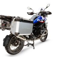 GPR TECH compatible with  Bmw R 1300 GS 2024/2026 GPR TECH Pair of side cases aluminum made, silver color with specific pannier holder Capacity 38 LT. + 38 LT.