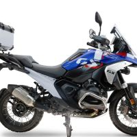 Top case GPR TECH compatible with  Bmw R 1300 GS 2024/2026 GPR TECH Top case in aluminum, silver color with specific plate included to mount on the original rear rack Capacity 45 LT.