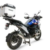 Top case GPR TECH compatible with  Bmw R 1300 GS Adventure 2024/2026 GPR TECH Top case in aluminum, silver color with specific plate included to mount on the original rear rack Capacity 45 LT.