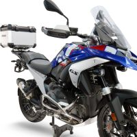 Top case GPR TECH compatible with  Bmw R 1300 GS Adventure 2024/2026 GPR TECH Top case in aluminum, silver color with specific plate included to mount on the original rear rack Capacity 45 LT.