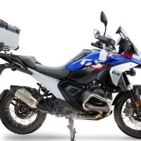 Top case GPR TECH compatible with  Bmw R 1300 GS 2024/2026 GPR TECH Top case in aluminum, silver color with specific plate included to mount on the original rear rack Capacity 55 LT.