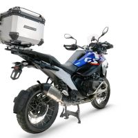 Top case GPR TECH compatible with  Bmw R 1300 GS Adventure 2024/2026 GPR TECH Top case in aluminum, silver color with specific plate included to mount on the original rear rack Capacity 55 LT.