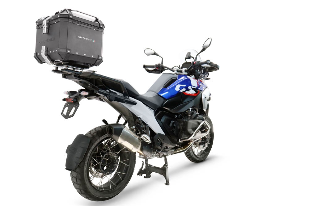 Top case GPR TECH compatible with  Bmw R 1300 GS Adventure 2024/2026 GPR TECH Top case in aluminum, silver color with specific plate included to mount on the original rear rack Capacity 35 LT.