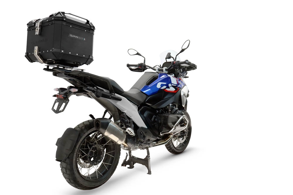 Top case GPR TECH compatible with  Bmw R 1300 GS Adventure 2024/2026 GPR TECH Top case in aluminum, silver color with specific plate included to mount on the original rear rack Capacity 45 LT.