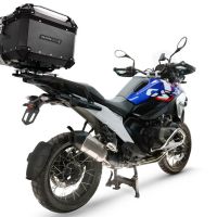 Top case GPR TECH compatible with  Bmw R 1300 GS Adventure 2024/2026 GPR TECH Top case in aluminum, silver color with specific plate included to mount on the original rear rack Capacity 55 LT.
