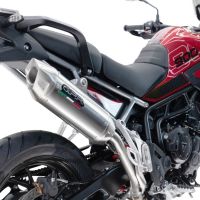 Exhaust compatible with Triumph Tiger 900 GT / Pro / Rally Pro 2024-2025, Furore-X Acciaio Inox, Homologated legal slip-on exhaust including removable db killer and link pipe