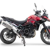 Esapament GPR compatibil cu Triumph Tiger 900 GT / Pro / Rally Pro 2024 Evacuare slip-on omologata, inclusiv db killer detașabil și cot de legătură,Hyper Sonic Titanium