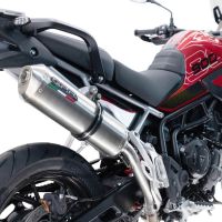 Exhaust compatible with Triumph Tiger 900 GT / Pro / Rally Pro 2024-2025, Satinox , Homologated legal slip-on exhaust including removable db killer and link pipe