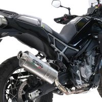 GPR exhaust compatible with  Cf Moto 450 MT 2024-2025, Dune Triovale Titanio, Slip-on exhaust including removable db killer and link pipe, EPA-compliant 