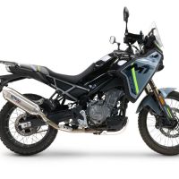 Esapament GPR compatibil cu Cf Moto 450 MT 2024 Evacuare slip-on omologata, inclusiv db killer detașabil și cot de legătură,Furore-X Acciaio Inox