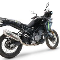 Esapament GPR compatibil cu Cf Moto 450 MT 2024 Evacuare slip-on omologata, inclusiv db killer detașabil și cot de legătură,Furore-X Acciaio Inox