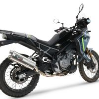 Esapament GPR compatibil cu Cf Moto 450 MT 2024 Evacuări slip-on de curse, inclusiv cot de legătură și db killer detașabil,Dual Inox