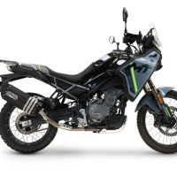Esapament GPR compatibil cu Cf Moto 450 MT 2024 Sistem complet de evacuare de curse, inclusiv db killer/parascântei detașabil,Hyper Sonic Black Titanium