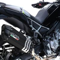 Esapament GPR compatibil cu Cf Moto 450 MT 2024 Sistem complet de evacuare de curse, inclusiv db killer/parascântei detașabil,Hyper Sonic Black Titanium