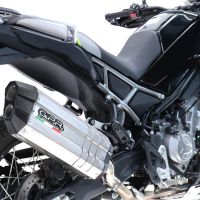 Esapament GPR compatibil cu Cf Moto 450 MT 2024 Sistem complet de evacuare de curse, inclusiv db killer/parascântei detașabil,Hyper Sonic Titanium