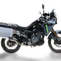 GPR TECH Uyumlu  Cf Moto 450MT 2023/2025 Euro5 Plus Zilver Pereche de cutii laterale din aluminiu cu partea dreaptă conturată, culoare argintie, cu suport specific pentru geantă Capacitate 38 litri + 32 litri.