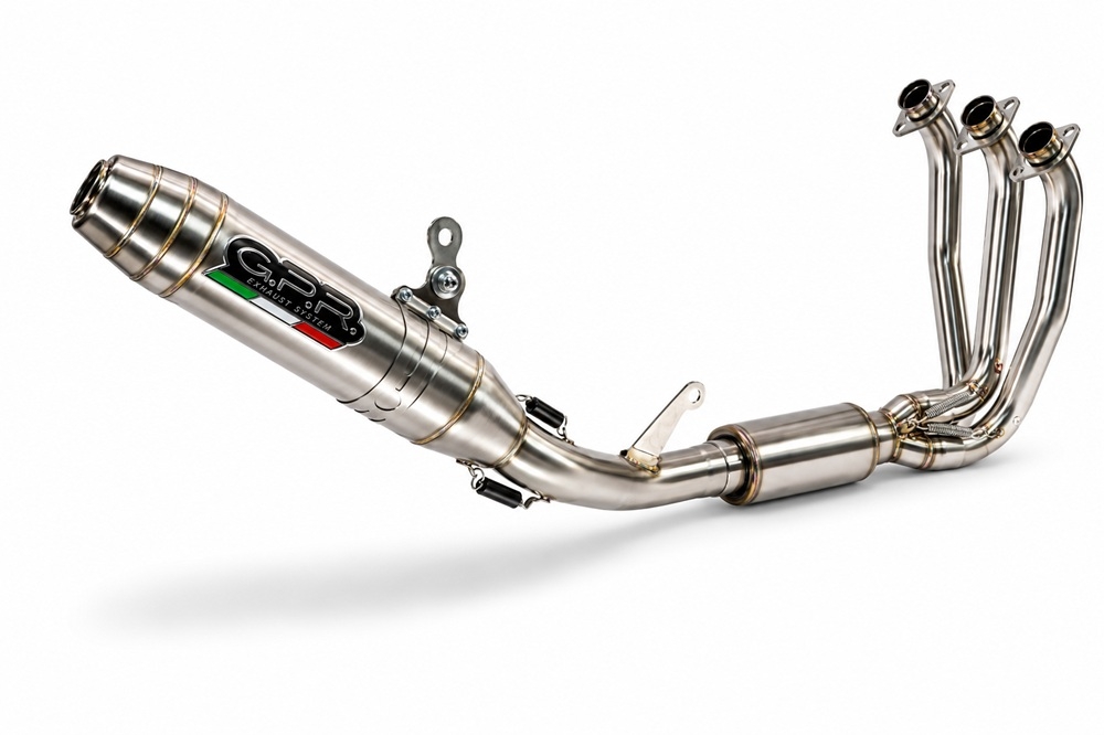 GPR exhaust compatible with Cf Moto 675SR-R 2024-2027, Deeptone Inox, Homologated legal full system exhaust, including removable db killer and catalyst 
