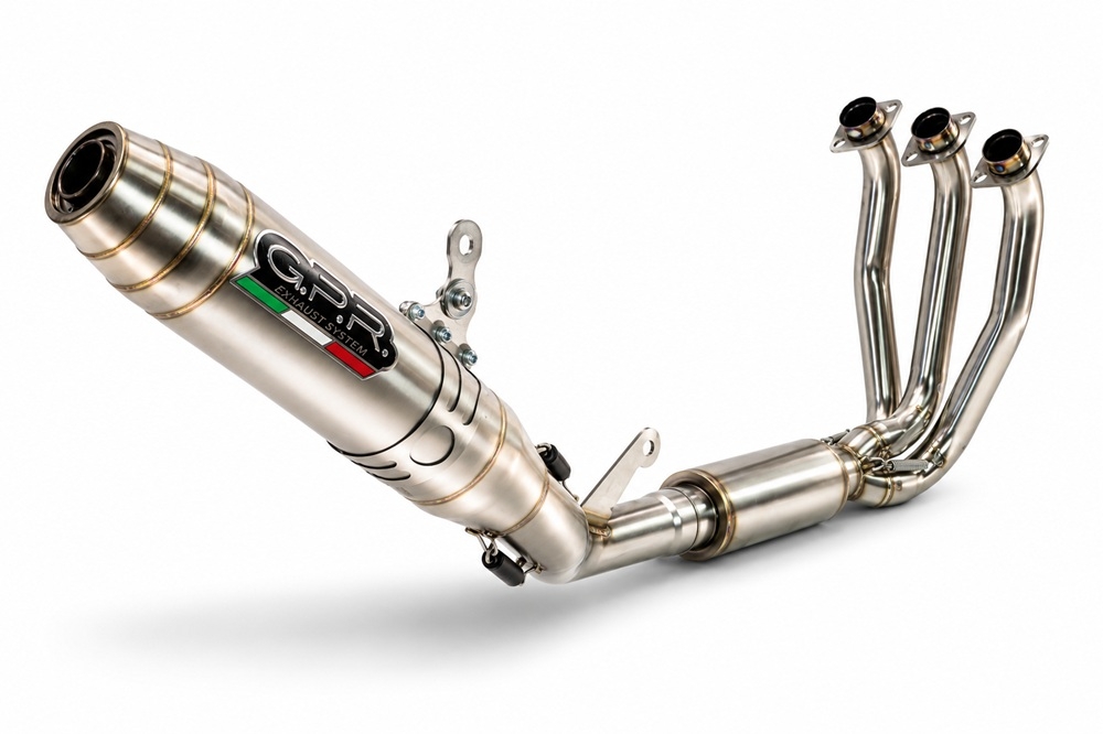 GPR exhaust compatible with Cf Moto 675SR-R 2024-2027, Deeptone Inox, Homologated legal full system exhaust, including removable db killer and catalyst 