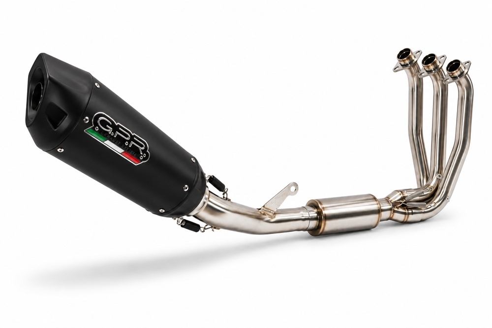 GPR exhaust compatible with Cf Moto 675NK 2024-2027, GP-Revo Black Titanium, Racing full system exhaust, including removable db killer 