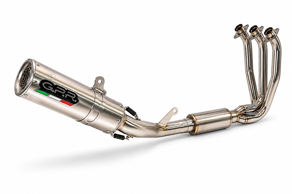GPR exhaust compatible with Cf Moto 675NK 2024-2027, M3 Inox , Homologated legal full system exhaust, including removable db killer and catalyst 