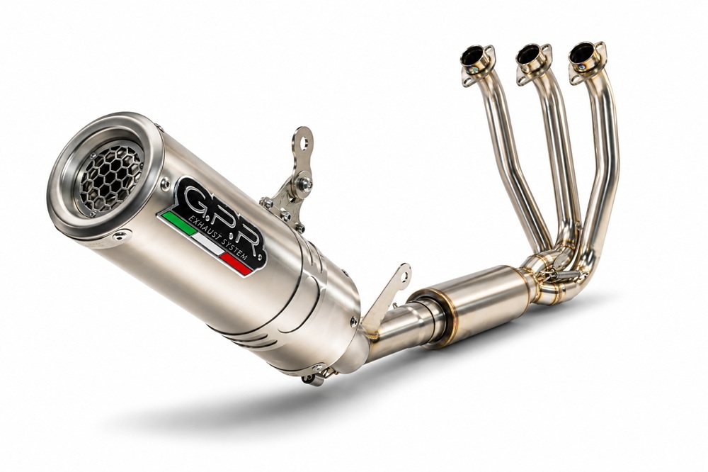 GPR exhaust compatible with Cf Moto 675NK 2024-2027, M3 Inox , Homologated legal full system exhaust, including removable db killer and catalyst 