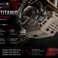 GPR TECH compatible with  Honda Crf 250 R/RX 2022/2024 GPR TECH Titanium Skid plate 