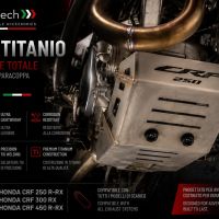 TECH ile uyumlu  Honda Crf 250 R/RX 2022/2024 Placă de protecție din titan 