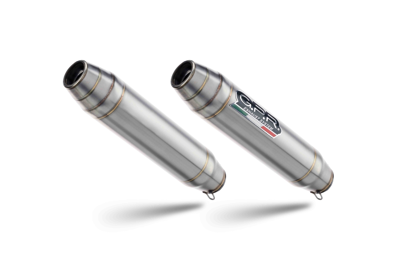 Esapament GPR compatibil cu Aprilia Shiver 900 2017 Evacuare dublă de curse, inclusiv țevi de legătură,Deeptone Inox