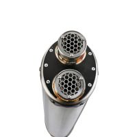 Exhaust compatible with Aprilia Tuareg 660 2021-2024, Dual Inox, Homologated legal slip-on exhaust including removable db killer and link pipe