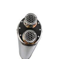 Esapament GPR compatibil cuKove 800X 2024 Evacuare slip-on de curse, inclusiv cot de legătură și dbkiller detașabil,Dual Inox
