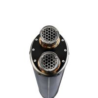 Esapament GPR compatibil cu Benelli Trk 502 2021 Evacuare slip-on omologata, inclusiv db killer detașabil, cot de legătură și catalizator,Dual Poppy