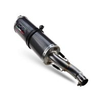 Esapament GPR compatibil cu Benelli Trk 502 2021 Evacuare slip-on omologata, inclusiv db killer detașabil, cot de legătură și catalizator,Dual Poppy